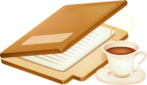 Coffee Break Work Station Illustration PNG Image