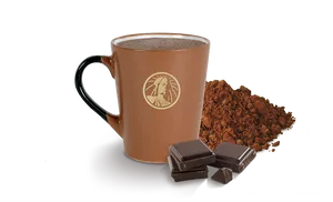 Coffee Cupwith Chocolateand Grounds PNG Image