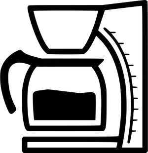 Coffee Maker Outline PNG Image