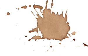 Coffee Stain Splashon Blue Background.png PNG Image