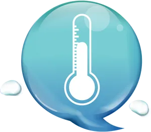 Cold Temperature Chat Bubble Icon PNG Image