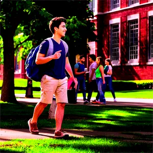 College Campus Scene PNG 53 Image