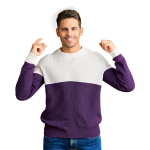 Color Block Crewneck Sweater Png Bjq PNG Image