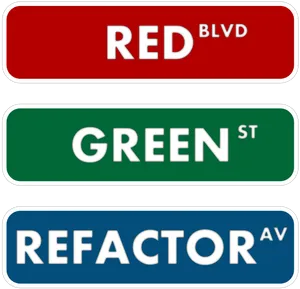 Color Coded Street Signs PNG Image