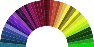 Color Spectrum Fan Graphic PNG Image