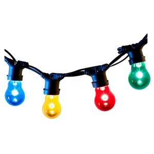 Colored Bulb Christmas String Lights Png Ssw91 PNG Image