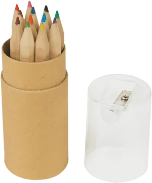 Colored Pencilsand Sharpener PNG Image