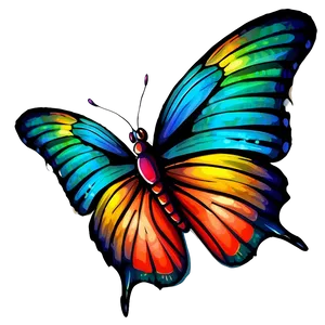 Colorful 3d Butterfly Artwork Png 06292024 PNG Image