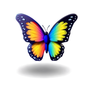 Colorful 3d Butterfly Artwork Png Pcg83 PNG Image