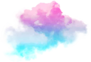 Colorful Abstract Cloud Painting PNG Image