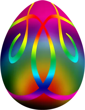 Colorful Abstract Egg Art PNG Image