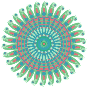 Colorful Abstract Mandala Art PNG Image