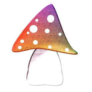 Colorful Abstract Mushroom Art PNG Image