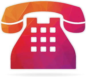 Colorful Abstract Phone Icon PNG Image