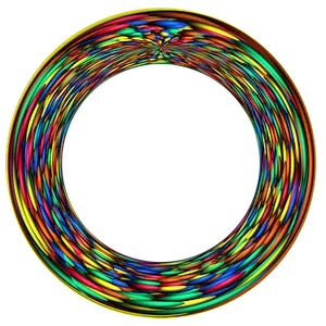 Colorful Abstract Ring Art PNG Image