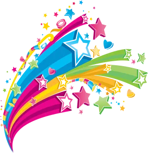 Colorful Abstract Shooting Star PNG Image