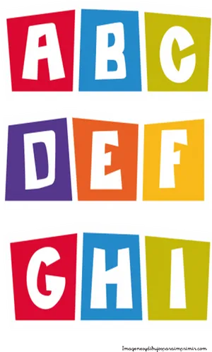 Colorful_ Alphabet_ Blocks_ A B C_to_ I H I PNG Image