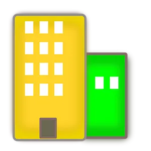 Colorful Apartment Building Illustration PNG Image