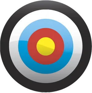 Colorful Archery Target Closeup PNG Image