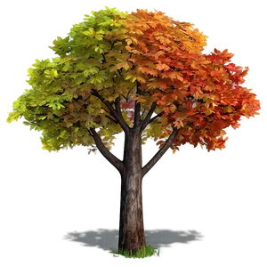 Colorful Autumn Tree Png Uoa PNG Image