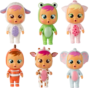 Colorful_ Baby_ Dolls_in_ Animal_ Costumes PNG Image