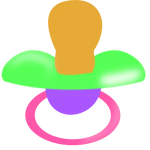 Colorful Baby Pacifier PNG Image