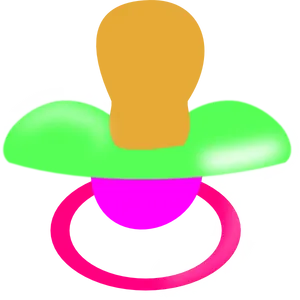 Colorful Baby Pacifier PNG Image