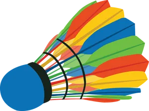 Colorful Badminton Shuttlecock PNG Image