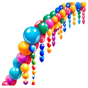 Colorful Balloon Garland Designs Png 06282024 PNG Image