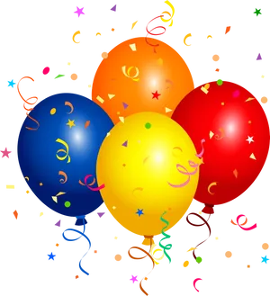 Colorful Balloons Celebration Background PNG Image