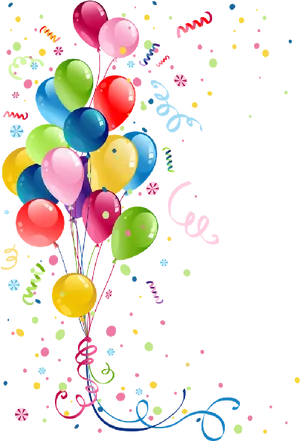 Colorful Balloons Celebration Background PNG Image