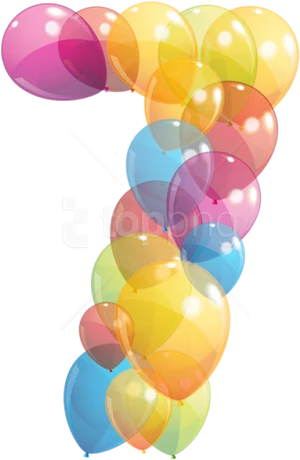 Colorful Balloons Celebration Graphic PNG Image