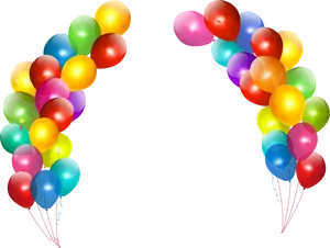 Colorful Balloons Transparent Background PNG Image