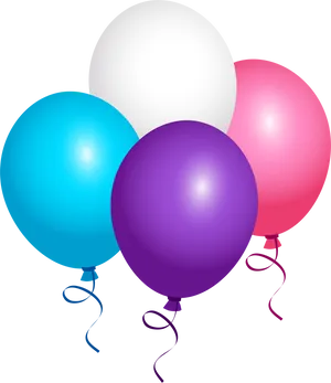 Colorful Balloons Transparent Background PNG Image