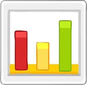 Colorful Bar Chart Icon PNG Image