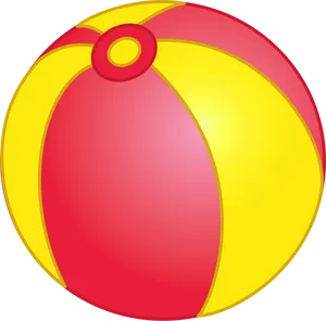 Colorful Beach Ball Illustration PNG Image