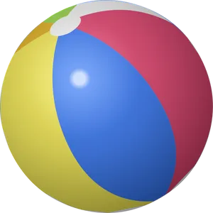 Colorful Beach Ball Illustration PNG Image