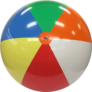 Colorful Beach Ball Isolated PNG Image