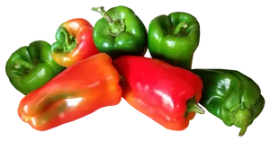 Colorful Bell Peppers Assortment PNG Image