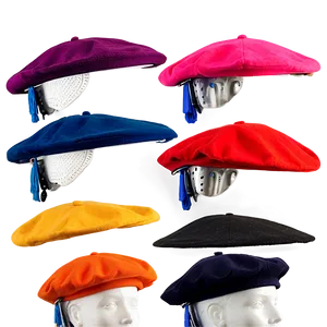 Colorful Beret Collection Png 06122024 PNG Image