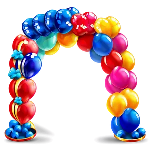 Colorful Birthday Balloon Arch Png Nkv3 PNG Image