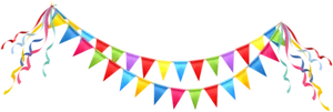 Colorful Birthday Banner Decoration PNG Image