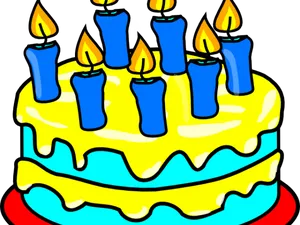 Colorful Birthday Cake Candles Illustration PNG Image