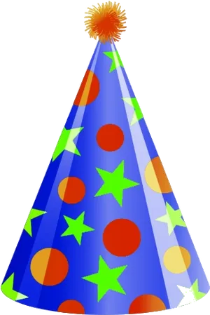 Colorful Birthday Party Hat PNG Image