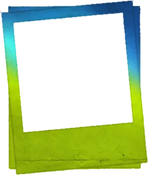 Colorful Blank Polaroid Frame PNG Image