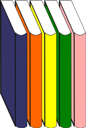 Colorful Book Spine Vector PNG