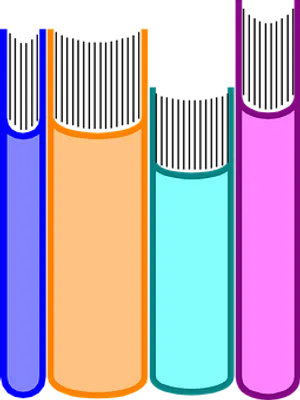 Colorful Book Spines PNG
