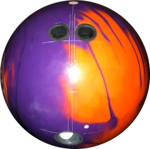 Colorful Bowling Ball Closeup PNG Image