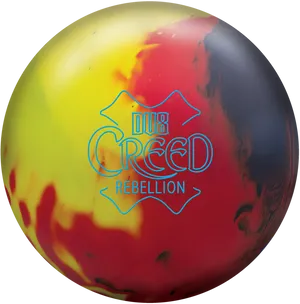 Colorful Bowling Ball Creed Rebellion PNG Image