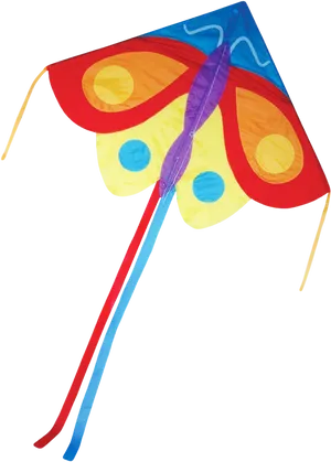 Colorful Butterfly Kite Flying PNG Image